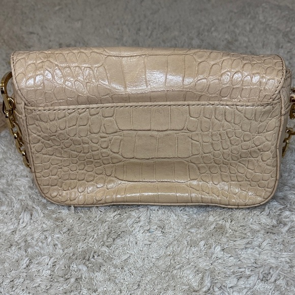 Tory Burch Like New TanCroc-Embossed Tan Crossbody Bag - Picture 2 of 11